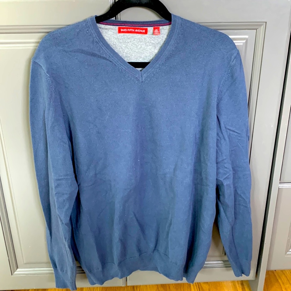 Saks Fifth Avenue Blue Sweater - Size Large